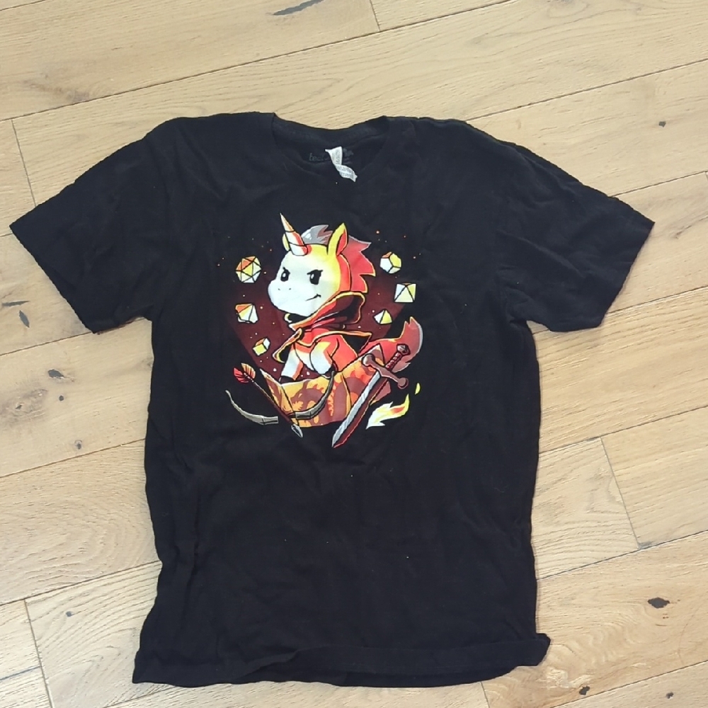 Unicorn D&D DM Graphic Black T-Shirt
